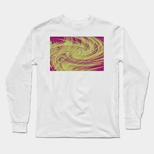 Golde Magenta Wave Abstract Long Sleeve T-Shirt